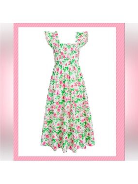 NEW Hill House Ellie Nap Dress. Pink Roses. L. NWT
